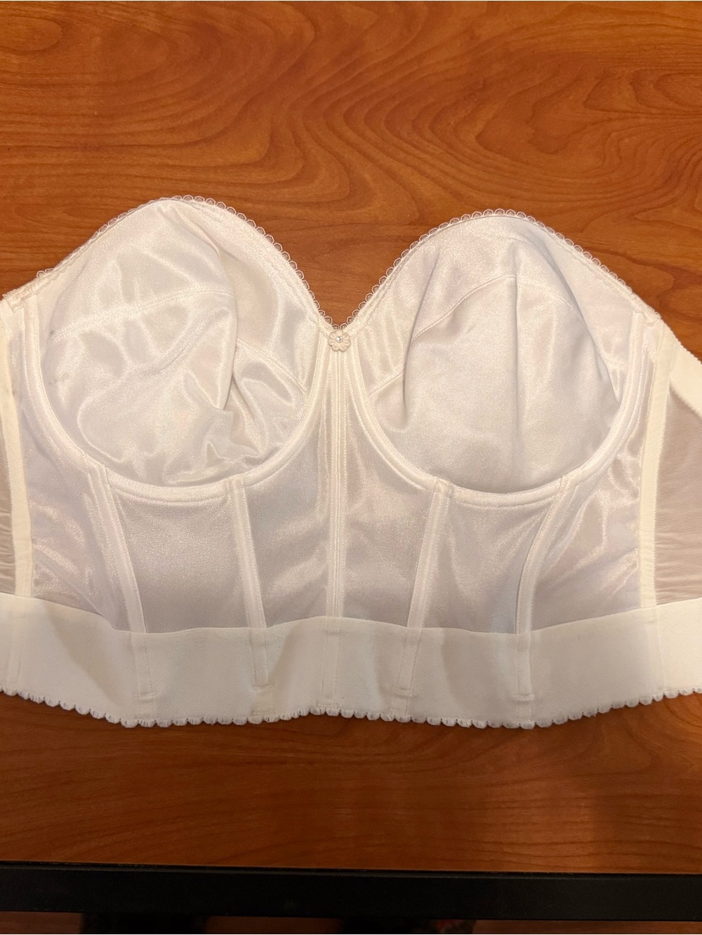 Strapless Longline Bustier Bra in White